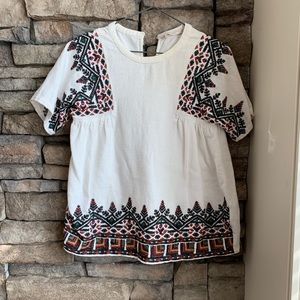 Zara | embroidered top